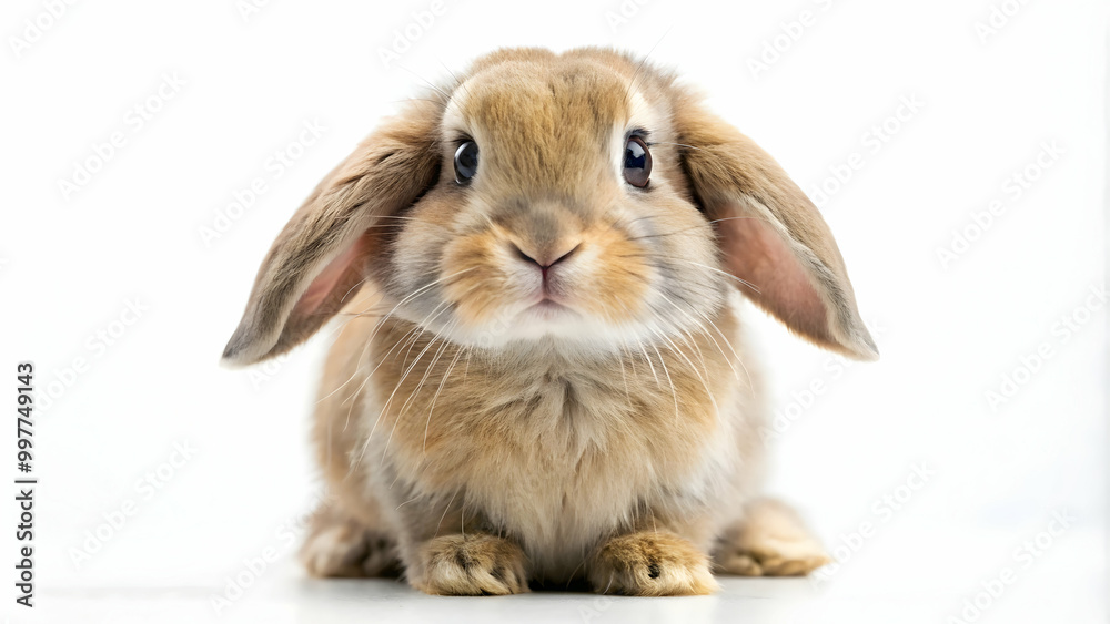 Adorable fluffy bunny with floppy ears on a white background, rabbit, cute, fluffy, pet, animal, ears, white, domestic, adorable, small Adorable fluffy bunny with floppy ears on a white background, rabbit, cute, fluffy, pet, animal, ears, white, domestic, adorable, small