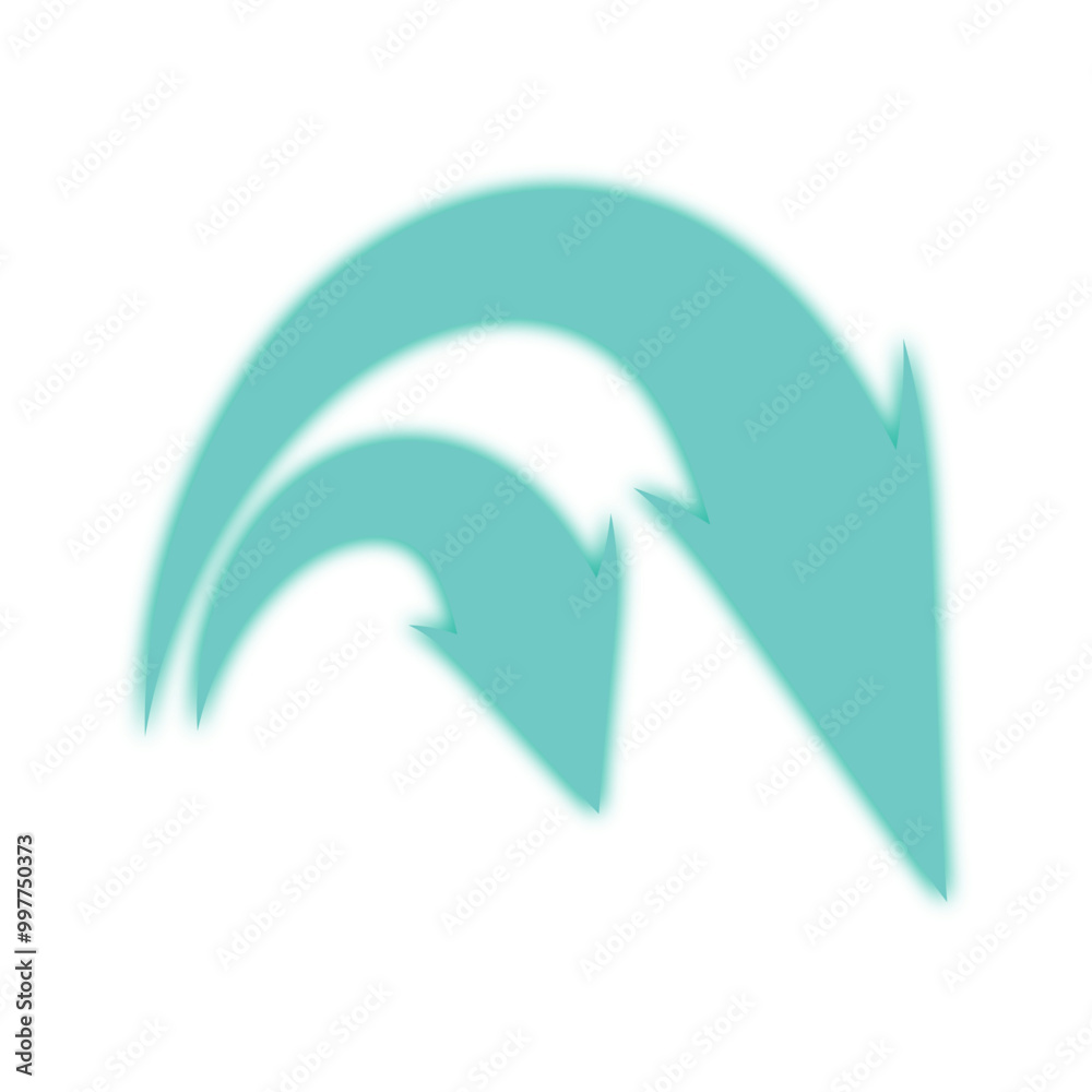 Fototapeta premium Glowing Blue Arrows Set. Arrow Vector Collection for design.