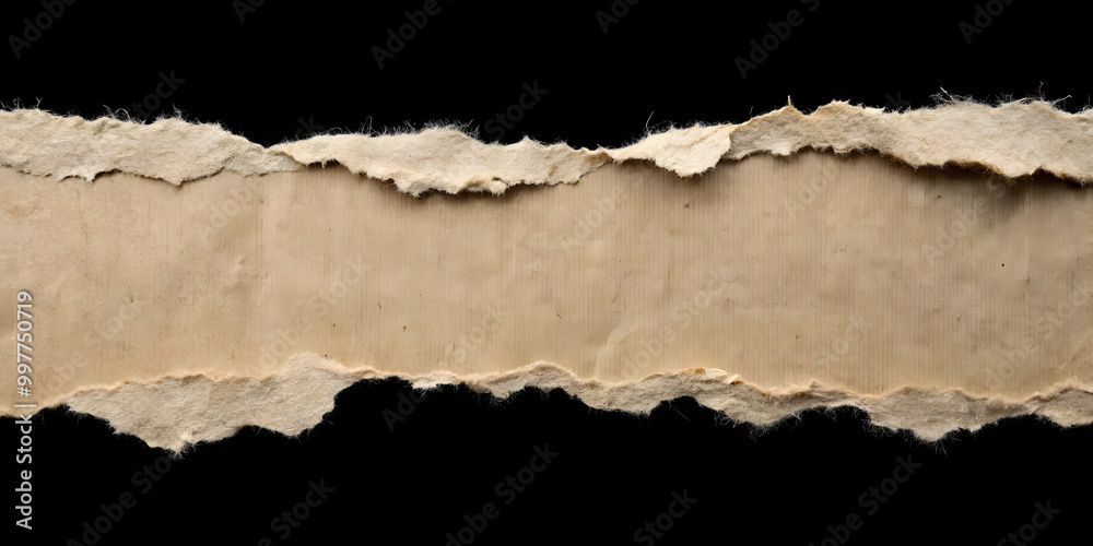 Ripped torn paper edges isolated on black background, shredded, ripped, torn, paper, edges, ripped paper Ripped torn paper edges isolated on black background, shredded, ripped, torn, paper, edges, ripped paper