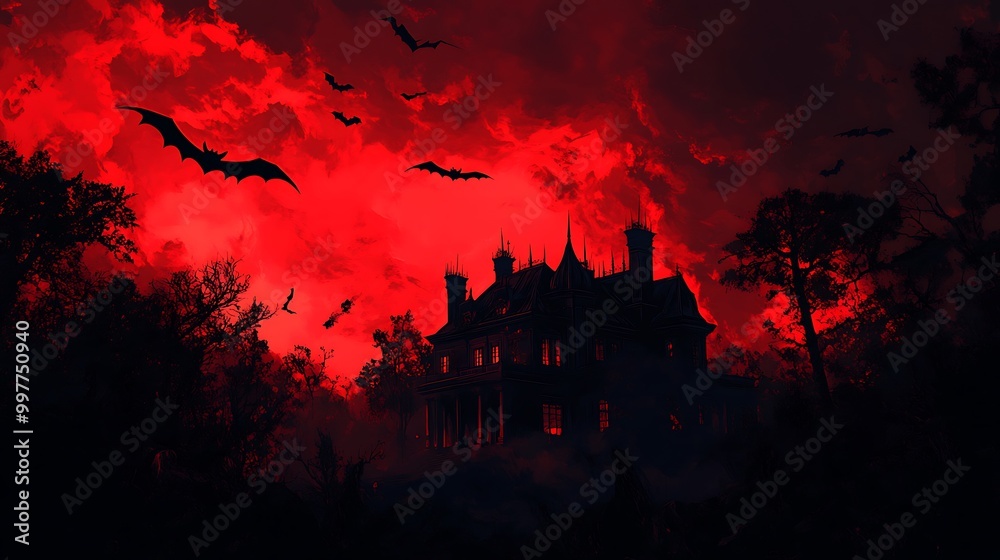 Haunted Mansion in a Twilight Sky Haunted Mansion in a Twilight Sky