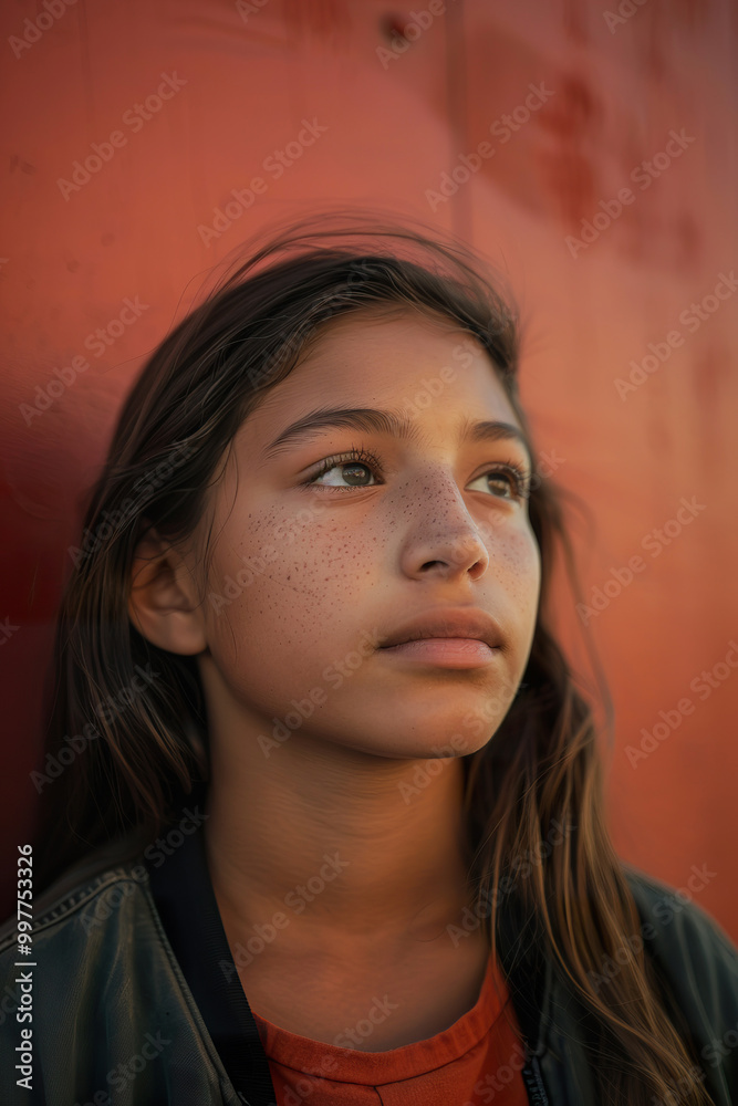 thoughtful Hispanic teenager displays genderfluid identity thoughtful Hispanic teenager displays genderfluid identity