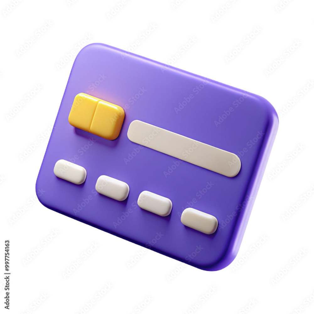 Credit Card 3d cartoon style illustration Credit Card 3d cartoon style illustration