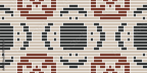 Textile Background Geometric Patternsfolk Embroidery, Aztec Geometric Ornament Print. Design for Carpet, Wallpaper, Clothing, Wrapping, Fabric