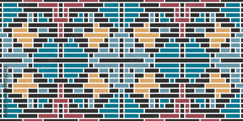 Russian Arabic Pattern Mehndifolk Embroidery, Aztec Geometric Ornament Print. Design for Carpet, Wallpaper, Clothing, Wrapping, Fabric