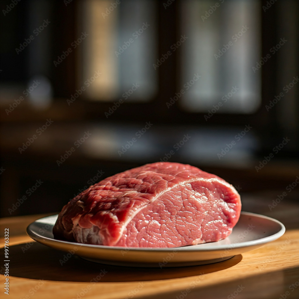 raw chops of red meat. raw meat on a plate. close up of raw red meat. beef in a plate. raw chops of red meat. raw meat on a plate. close up of raw red meat. beef in a plate.