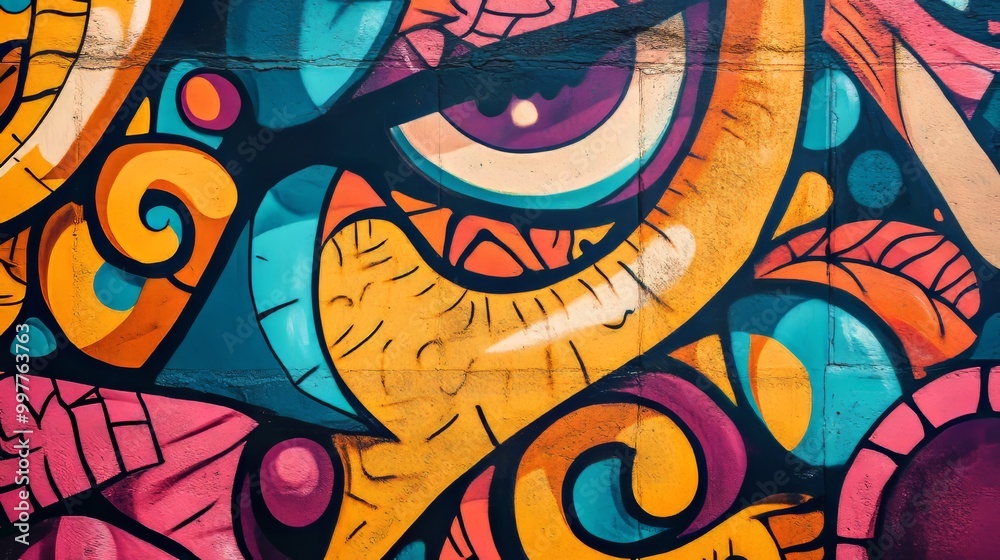 Vibrant Eye-Catching Colorful Mural Art Design Vibrant Eye-Catching Colorful Mural Art Design