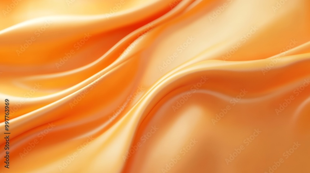 Smooth Orange Satin Fabric Texture Background Smooth Orange Satin Fabric Texture Background