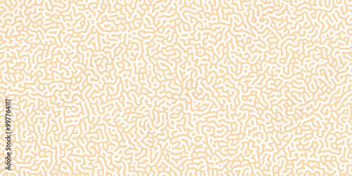 Abstract Reaction-diffusion or Turing pattern natural texture in coral beige gradient colour scheme. Linear design with biological shapes. Organic lines in memphis. abstract turing organic wallpaper.	