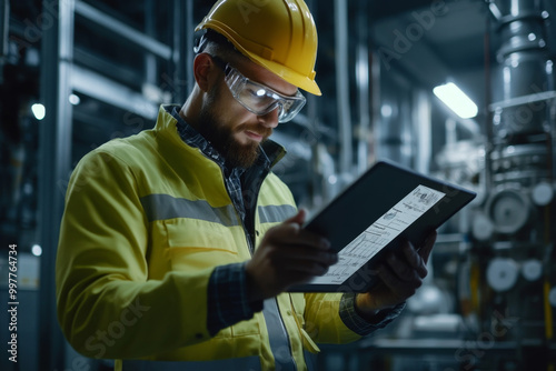 engineer at work in wearhouse