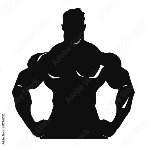 Muscular Arms Silhouette Vector Transparent Background