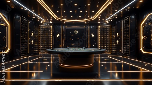 Black and Gold Casino Interior