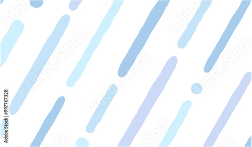 Blue color diagonal stripe pattern background. Hand drawn illustration vector.