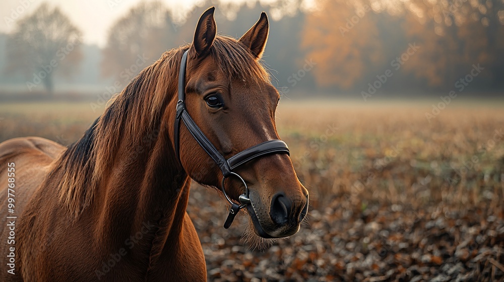 Obraz premium A farrier removing an old horseshoe, with the horse standing calmly next to a field