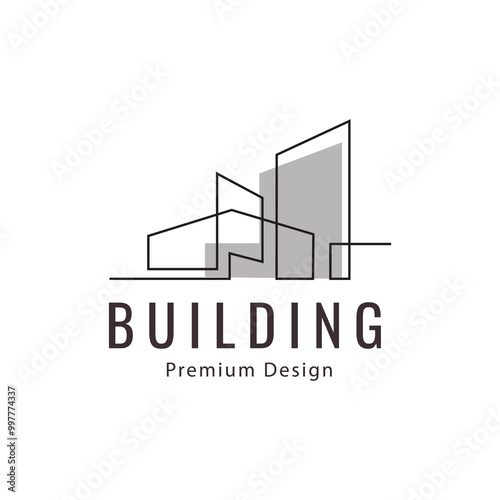 Wallpaper Mural logo line building architect estate project vector icon illustration design minimalist Torontodigital.ca