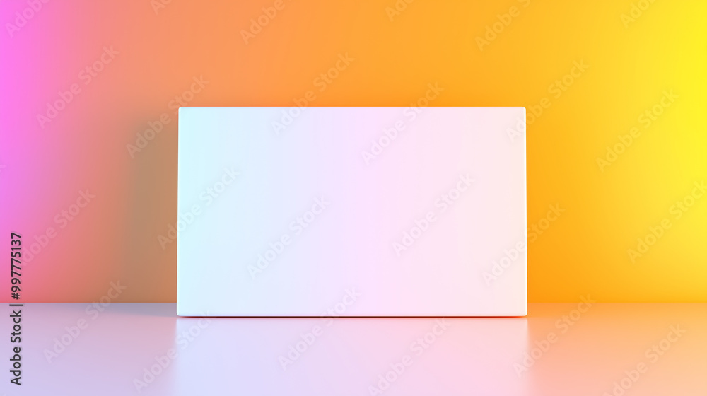 Blank Canvas with Colorful Gradient Background Blank Canvas with Colorful Gradient Background