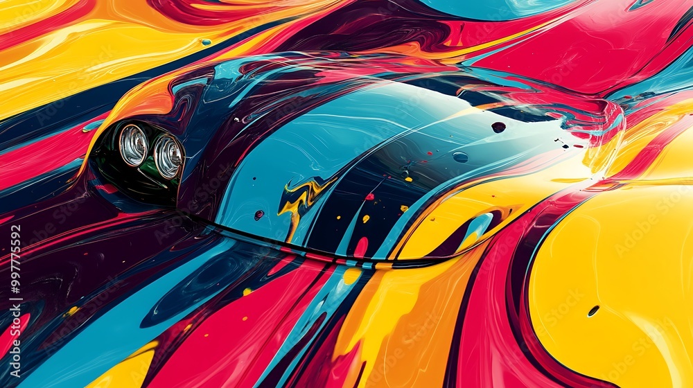 Abstract Swirling Colors