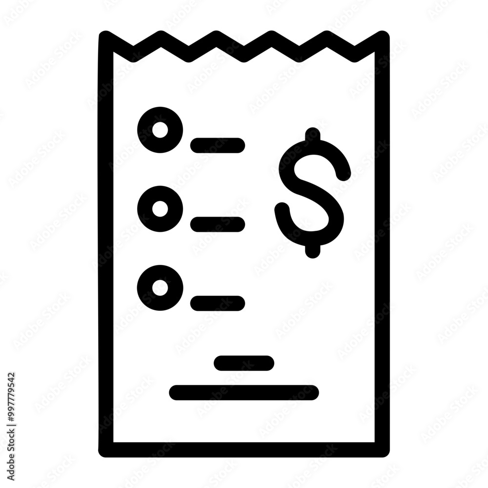 invoice Line Icon invoice Line Icon