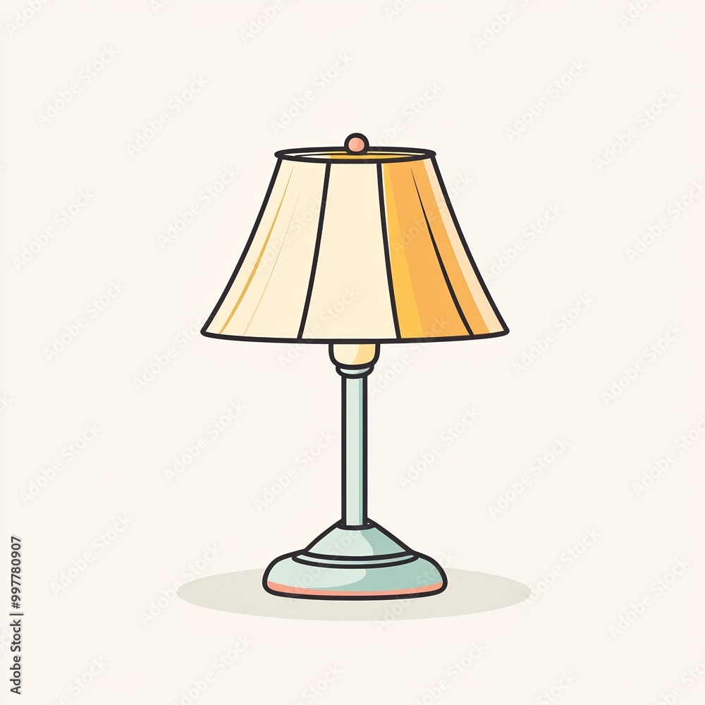 drawing features a pastel-colored literary lamp with a white shade, designed in a simple flat style on a light background, ideal for decor inspiration drawing features a pastel-colored literary lamp with a white shade, designed in a simple flat style on a light background, ideal for decor inspiration
