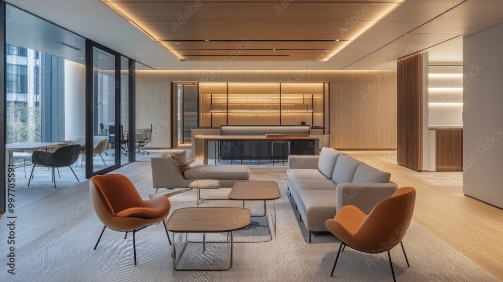 Fototapeta premium Modern Office Lounge Interior Design