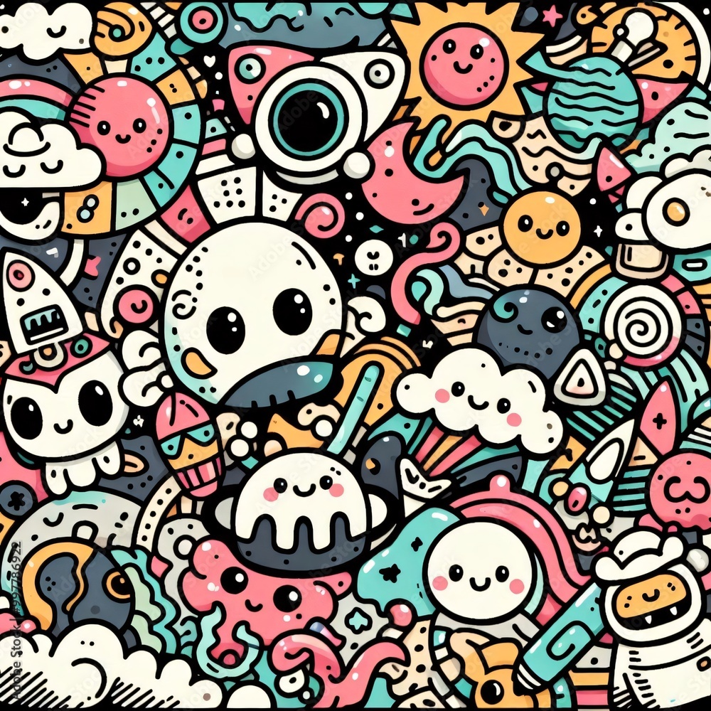 Creative cartoon doodle art Creative cartoon doodle art