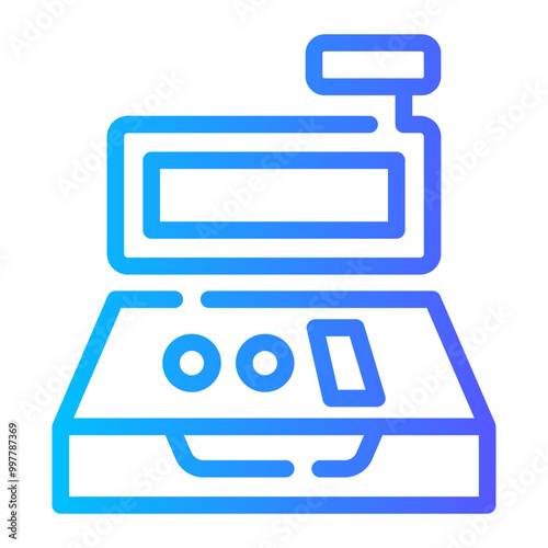 cashier Line Gradient Icon