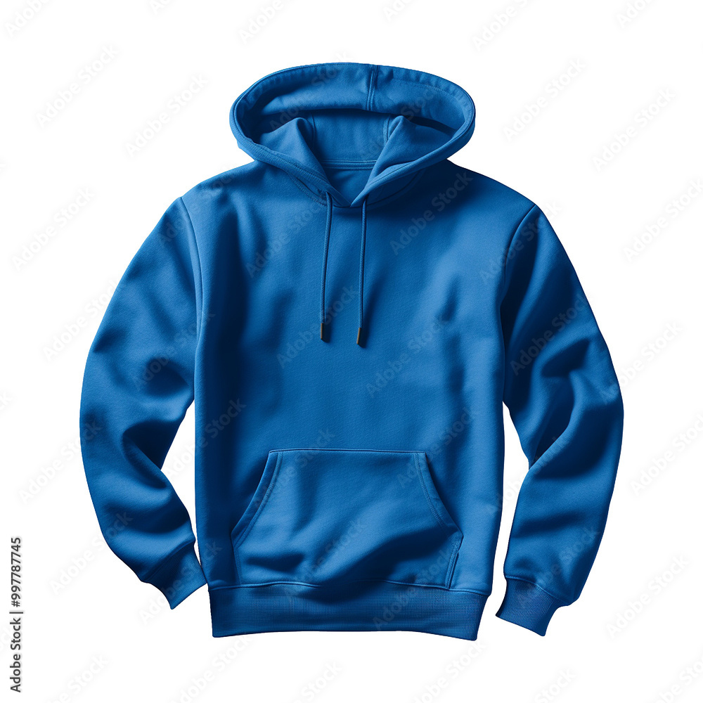 Blue hoodie on isolated on transparent background png Blue hoodie on isolated on transparent background png