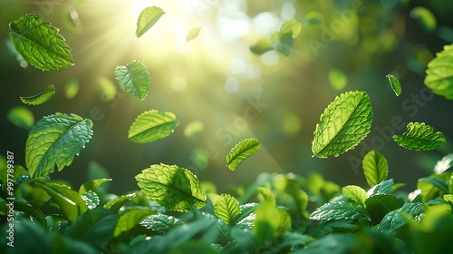 green leaves background