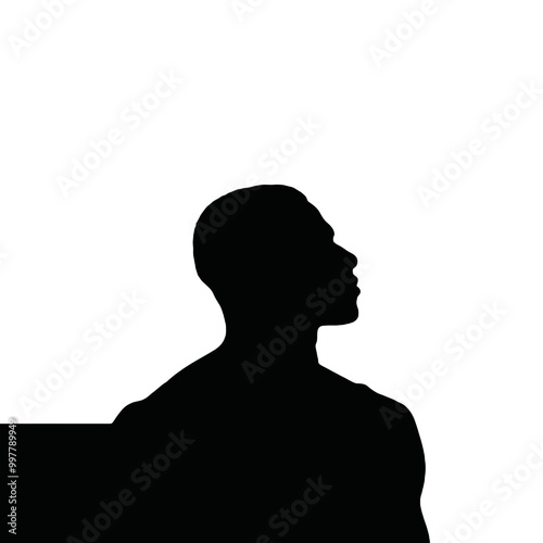 Swimmer Silhouette Isolated on White Background – Vector Illustration