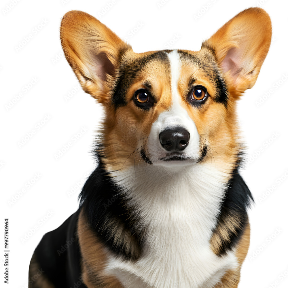 Adorable Corgi Potrait. png isolated background. transparent background Adorable Corgi Potrait. png isolated background. transparent background