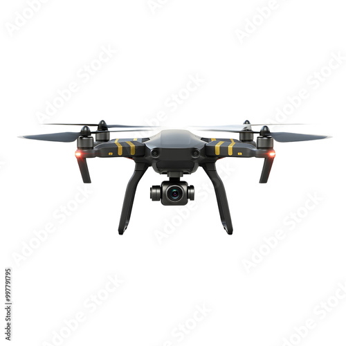Quadcopter Drone. Drone with Camera. png isolated background. transparent background