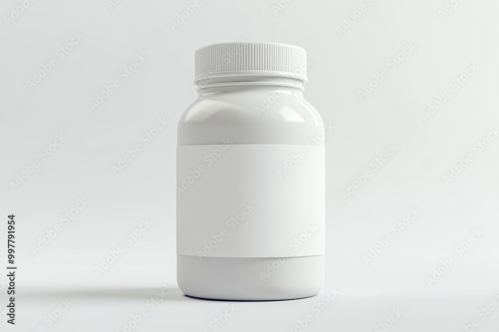 White Pill Bottle Mockup. White Pill Bottle Mockup.