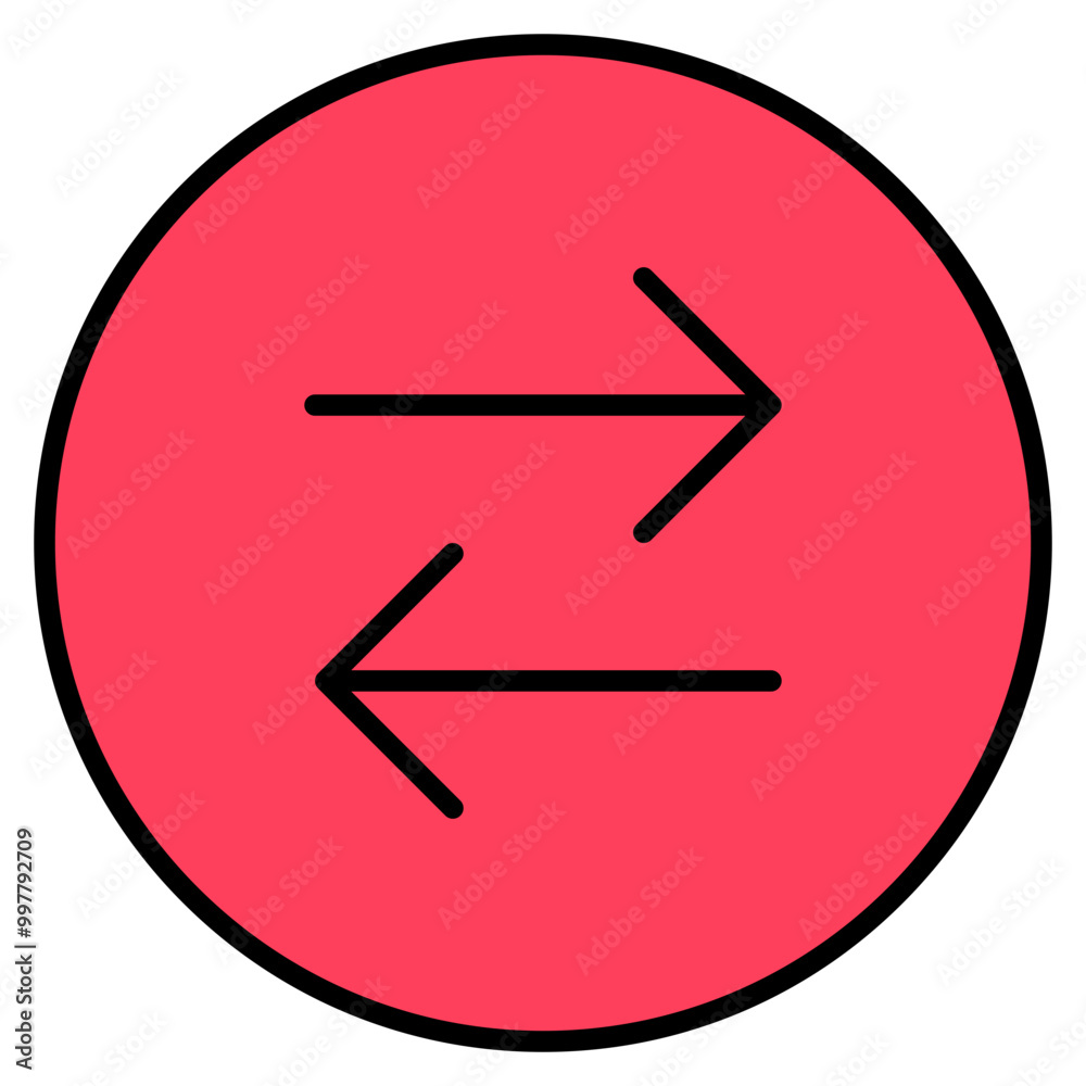 Vector Icon left right, arrow, sign, side Vector Icon left right, arrow, sign, side
