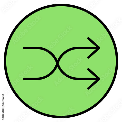 Vector Icon shuffle, arrow, sign, side