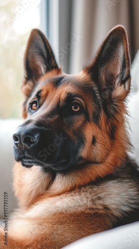 German Shepherd Portrait.