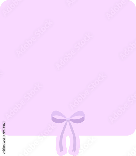 Cute Ribbon Square Background Bow Text Box Frame