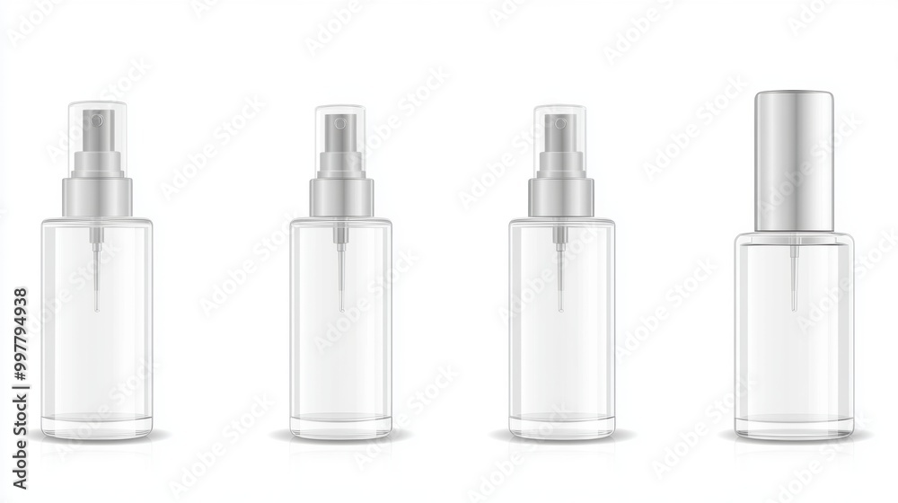 Spray Bottles Mockup. Spray Bottles Mockup.