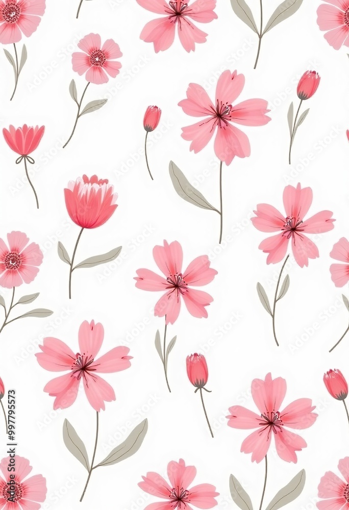 Whimsical Floral Vector Pattern | Perfect for Children's Products

