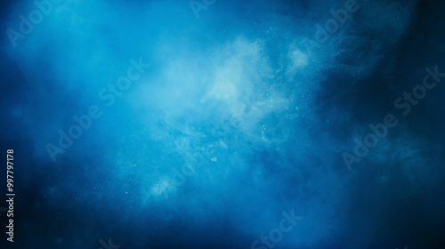 soft gradient blue background with smoke