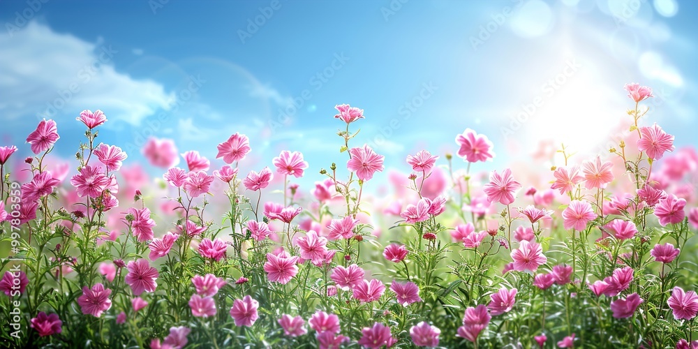 field of pink tulips field of pink tulips