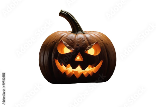 halloween pumpkin isolated on white