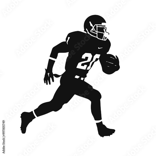 Football Player Silhouette – Perfect for Game Day Designs