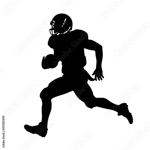 Football Player Silhouette – Perfect for Sports-Themed Designs