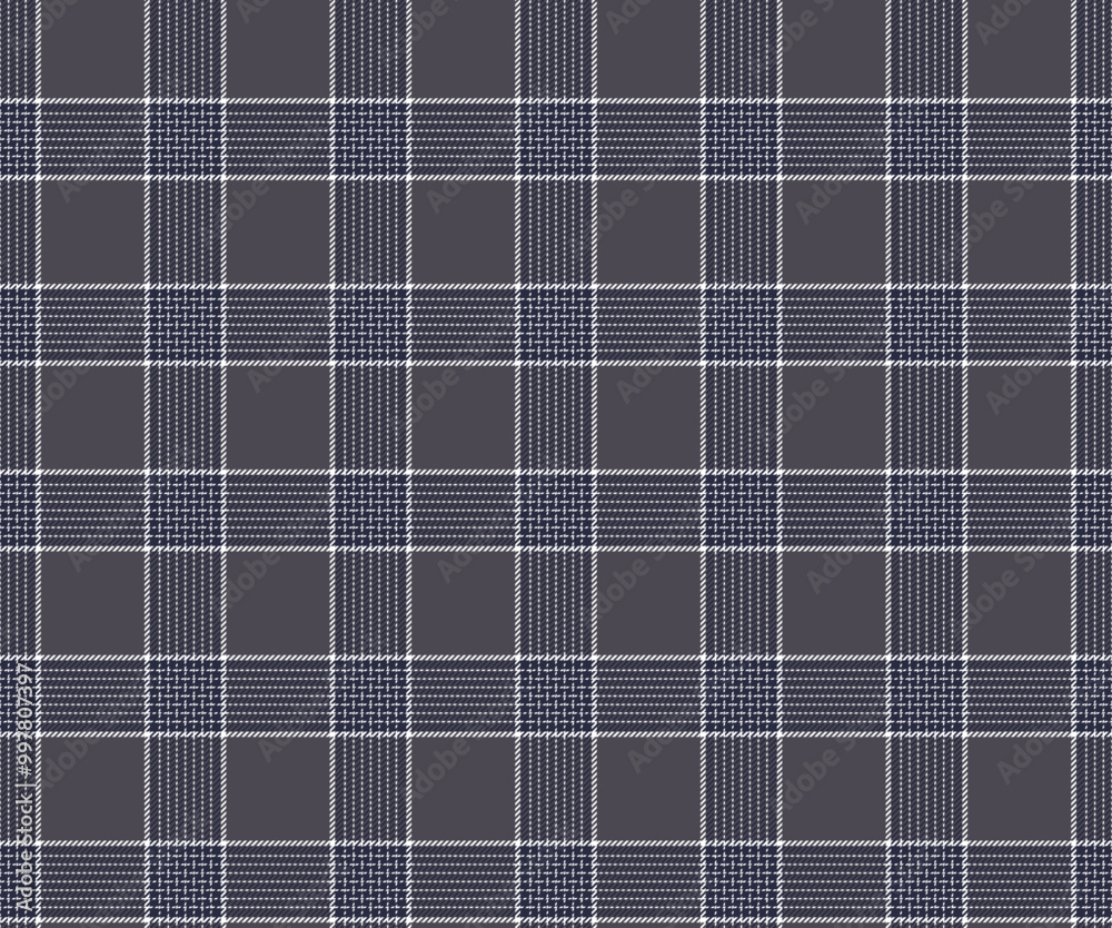 Plaid fabric pattern, gray, white, blue, seamless for textiles, and for designing clothes, skirts, pants or decorative fabrics. Vector illustration. Plaid fabric pattern, gray, white, blue, seamless for textiles, and for designing clothes, skirts, pants or decorative fabrics. Vector illustration.