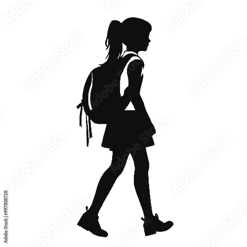 Back to School Silhouette – Ideal for School-Themed Vectors