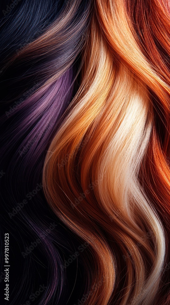 custom made wallpaper toronto digitalDiverse Hair Color Palette on White Background