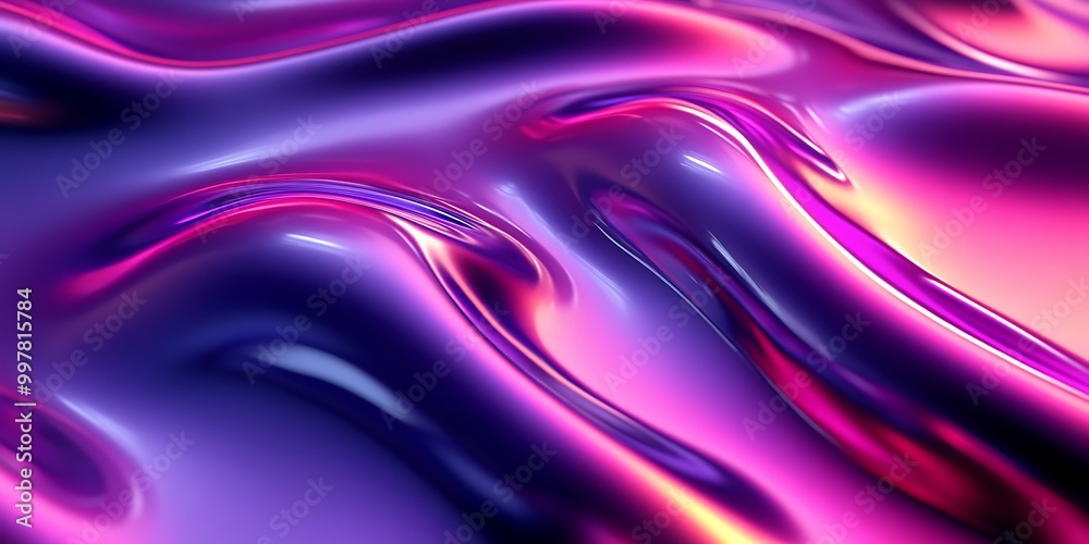 Obraz premium Abstract fluid design with vibrant purple and pink hues.