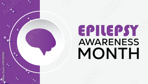 Epilepsy awareness month is observed every year on November. Medical Healthcare Awareness concept. background, placard, banner template Vector illustration design.
