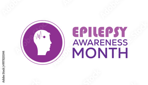 Epilepsy awareness month is observed every year on November. Medical Healthcare Awareness concept. background, placard, banner template Vector illustration design.