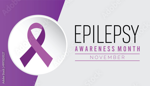 Epilepsy awareness month is observed every year on November. Medical Healthcare Awareness concept. background, placard, banner template Vector illustration design.