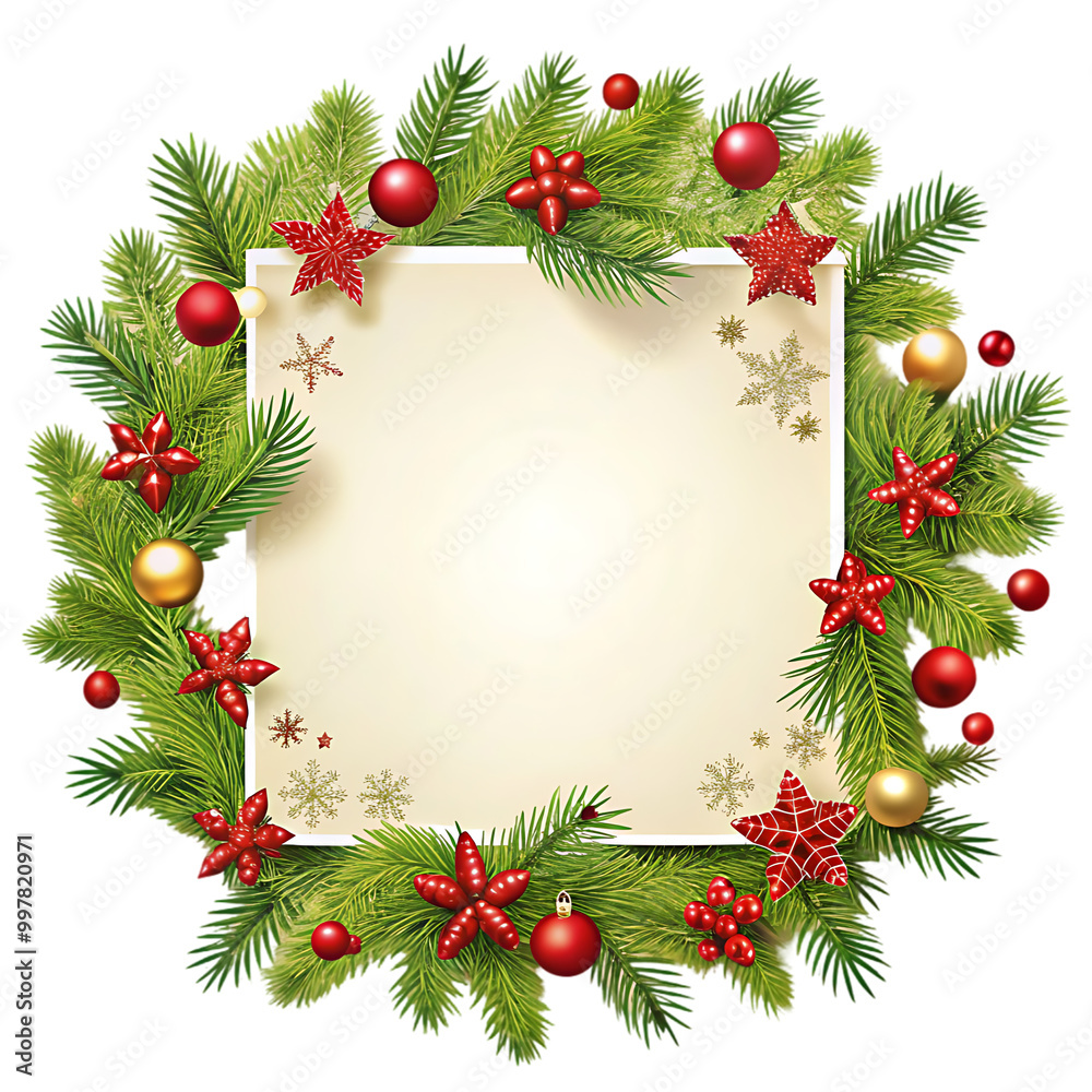 set of christmas elements